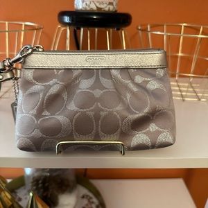 COACH Signature Print Wristlet
